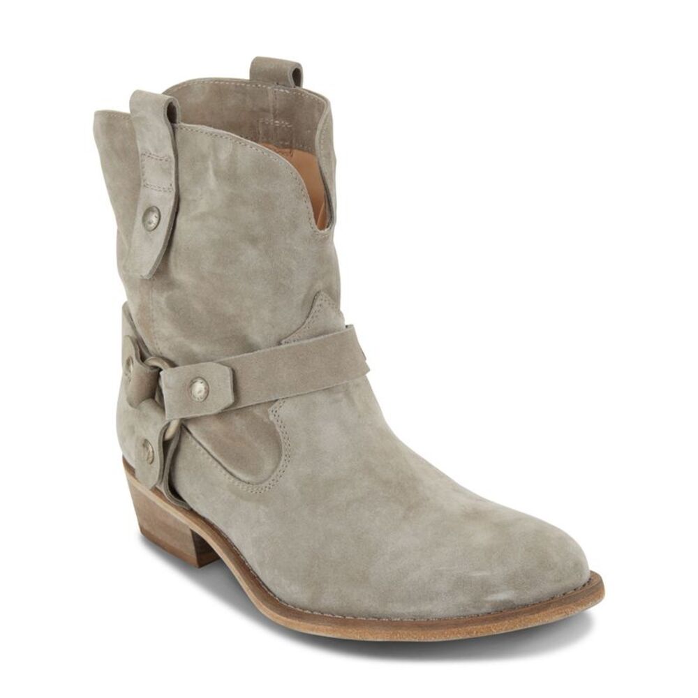 DKNY Womens Beige Pull Tab Zain Almond Toe Dress Boots Shoes 10